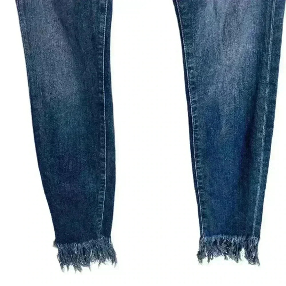 GOOD American Good Waist Fringe Hem High Rise Skinny Jeans Size 2 / 26 - Picture 4 of 9